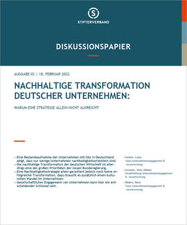 Nachhaltige Transformation deutscher Unternehmen (Cover)