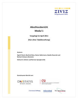 Zivilgesellschaft in Zahlen - Abschlussbericht Modul 1 (Cover)